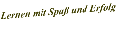 Lernen mit Spa und Erfolg